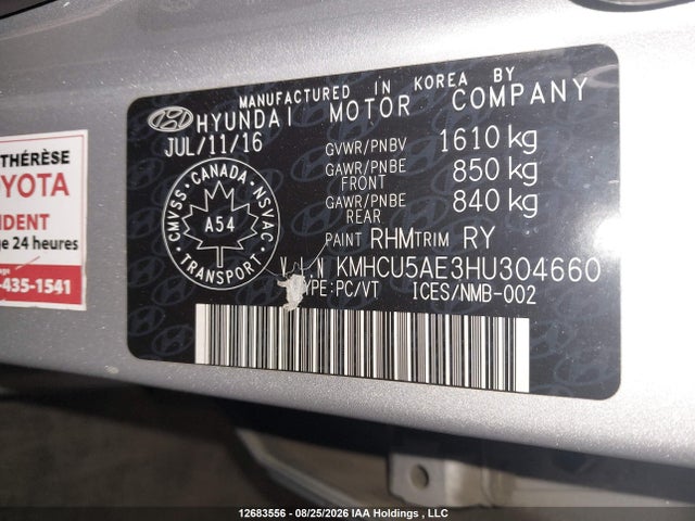 Hyundai ACCENT GLS 2017 KMHCU5AE3HU304660 Image 9