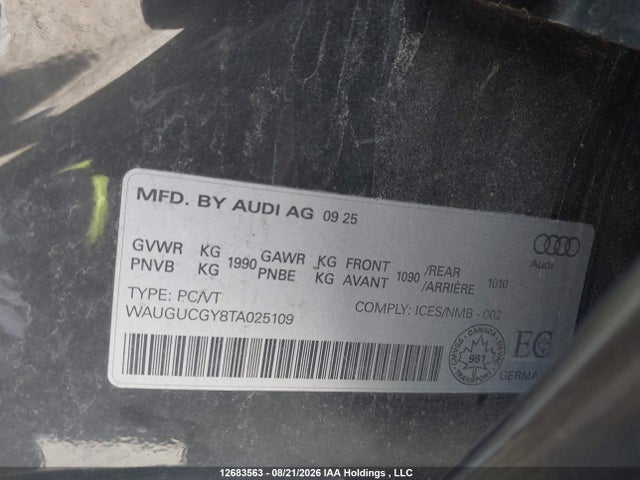 Audi A3 Premium/premium Plus 2026 WAUGUCGY8TA025109 Image 9