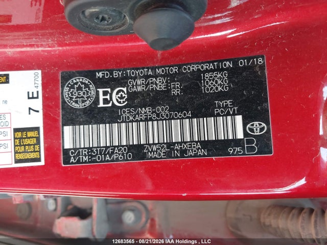 JTDKARFP8J3070604 Toyota Prius Prime Upgrade