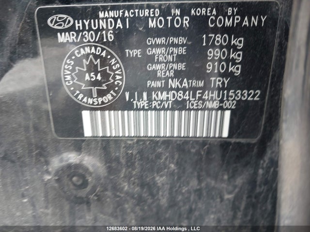 Hyundai ELANTRA GL 2017 KMHD84LF4HU153322 Image 9