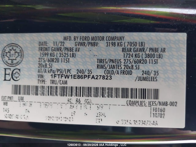 Продаж на аукціоні авто 2023 Ford F-150 Xlt, vin: 1FTFW1E86PFA27823, номер лоту: 12683613