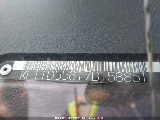 12683617 :رقم المزاد ، KL1TD55617B158851 vin ، 2007 Chevrolet Aveo Ls مزاد بيع
