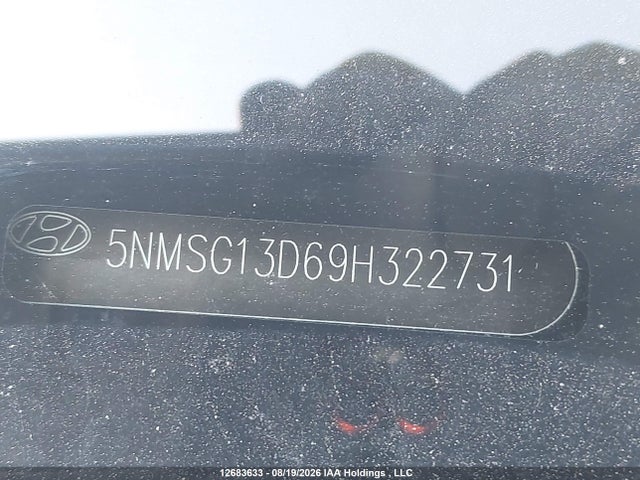 12683633 :رقم المزاد ، 5NMSG13D69H322731 vin ، 2009 Hyundai Santa Fe Gls مزاد بيع