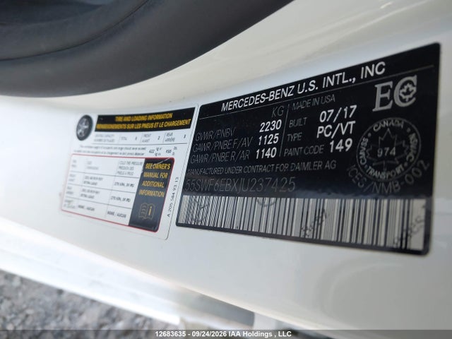 55SWF6EBXJU237425 Mercedes-Benz Amg C 43 4matic