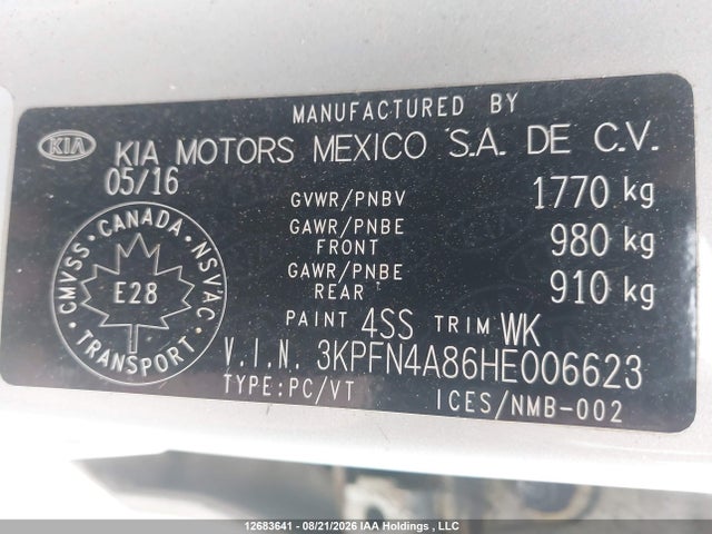Продаж на аукціоні авто 2017 Kia Forte Ex/ex Luxury/ex+/sx, vin: 3KPFN4A86HE006623, номер лоту: 12683641