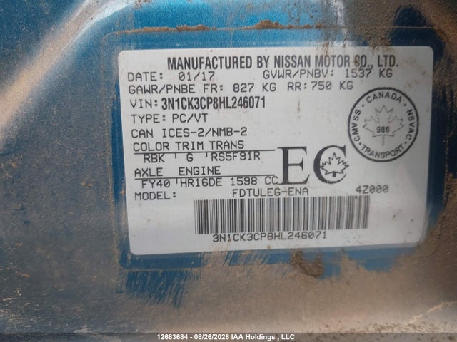 Nissan Micra 2017 3N1CK3CP8HL246071 Image 9