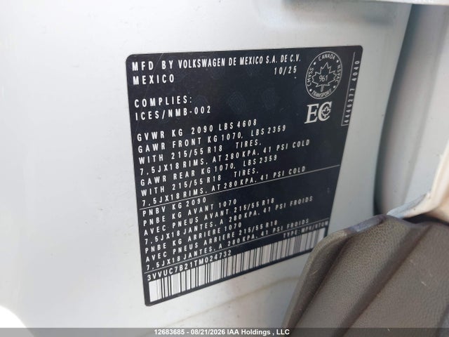 Volkswagen TAOS SE 2026 3VVUC7B21TM024732 Image 9