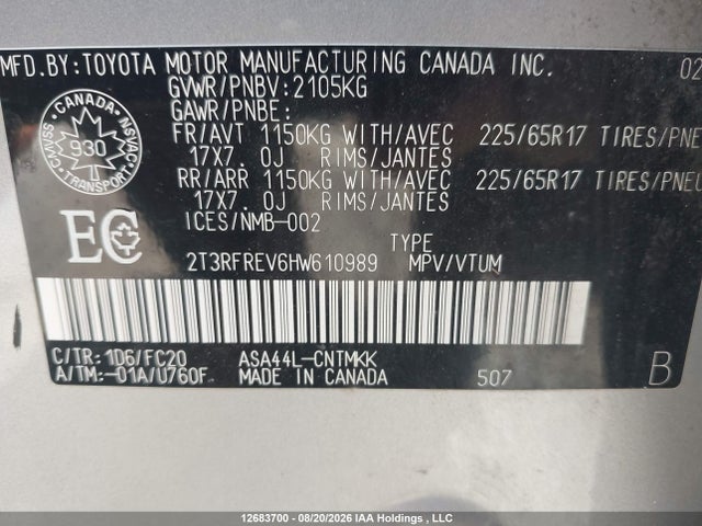 Toyota Rav4 Xle 2017 2T3RFREV6HW610989 Image 21
