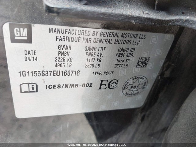 Продаж на аукціоні авто 2014 Chevrolet Impala, vin: 1G1155S37EU160718, номер лоту: 12683705
