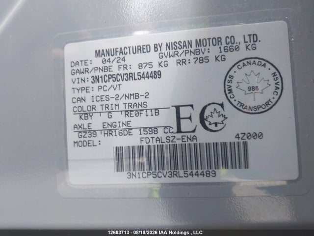 Nissan KICKS SV 2024 3N1CP5CV3RL544489 Image 9