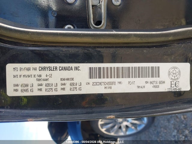 Aukcja sprzedaży 2012 Chrysler 300c, vin: 2C3CCAET5CH255972, numer aukcji: 12668396
