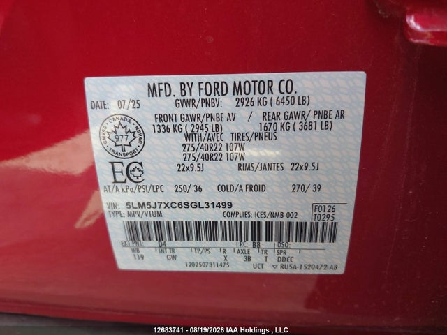 Lincoln Aviator Reserve 2025 5LM5J7XC6SGL31499 Image 9