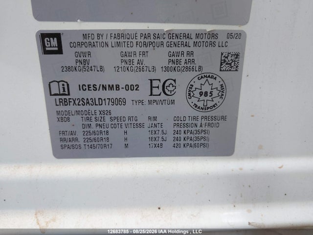 LRBFX2SA3LD179069 Buick Envision Essence