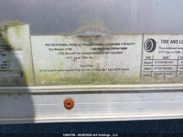 Continental Cargo Trailer 2015 5NHUTWT20FN079090 Image 8
