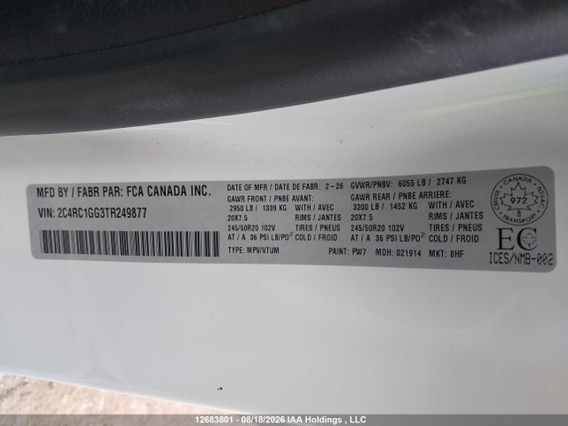 Chrysler Pacifica Limited 2026 2C4RC1GG3TR249877 Image 19