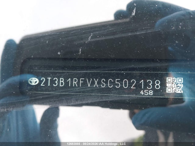 12683885 :رقم المزاد ، 2T3B1RFVXSC502138 vin ، 2025 Toyota Rav4 مزاد بيع