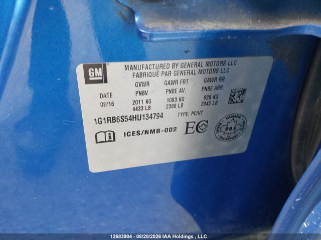 Chevrolet Volt Premier 2017 1G1RB6S54HU134794 Image 9