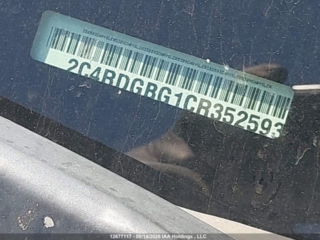 Продажа на аукционе авто 2012 Dodge Grand Caravan Se/sxt, vin: 2C4RDGBG1CR352593, номер лота: 12677117