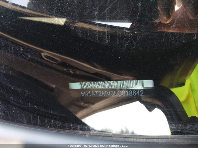 12645899 :رقم المزاد ، 5N1AT2MV3LC818642 vin ، 2020 Nissan Rogue S/sl/sv مزاد بيع