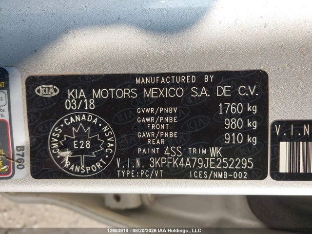 KIA Forte Lx/lx+ 2018 3KPFK4A79JE252295 Image 19