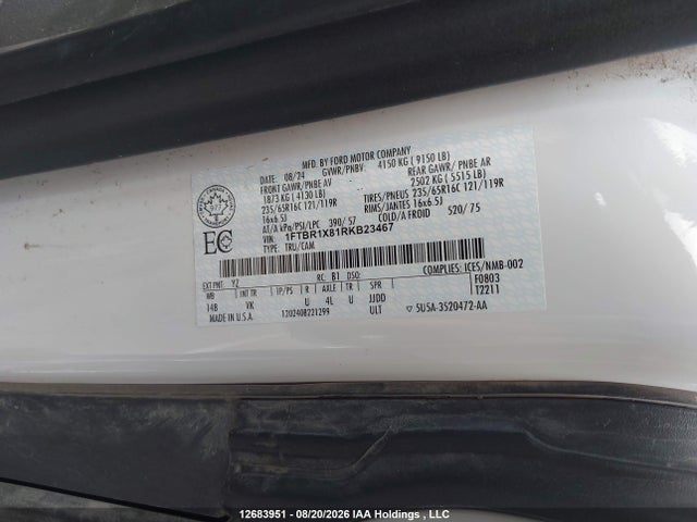 Ford Transit T-250 2024 1FTBR1X81RKB23467 Image 18