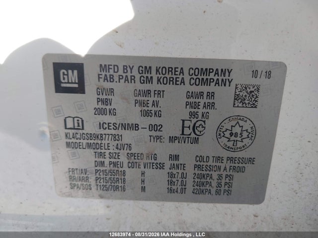 Buick Encore Essence 2019 KL4CJGSB9KB777831 Image 9