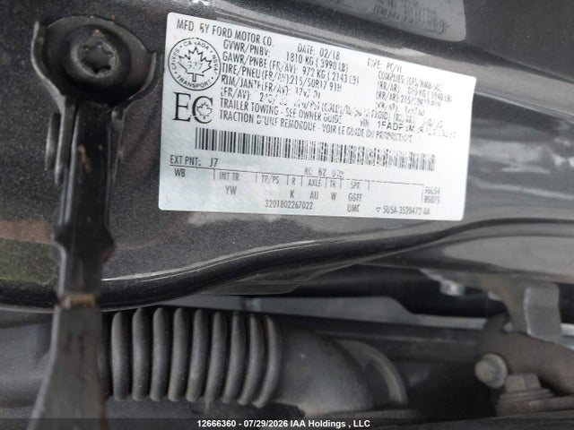 1FADP3M28JL263272 Ford FOCUS SEL