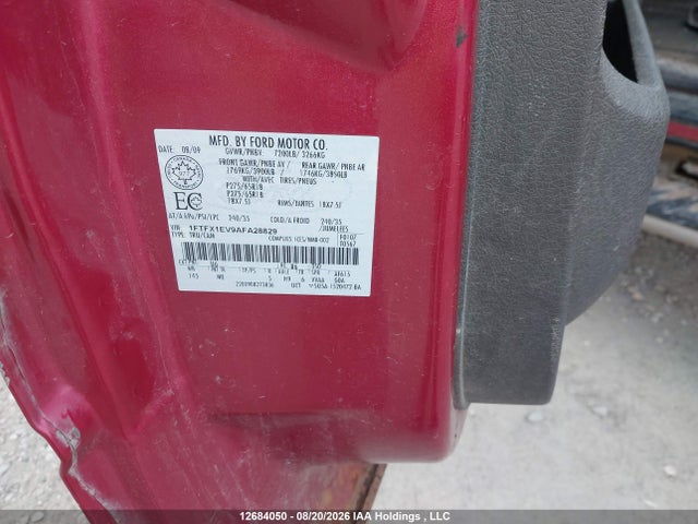 12684050 :رقم المزاد ، 1FTFX1EV9AFA28829 vin ، 2010 Ford F-150 Fx4/lariat/svt Raptor/xl/xl W/midbox Prep/xlt/xlt W/midbox Prep مزاد بيع