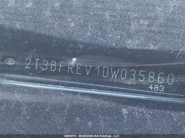 Aukcja sprzedaży 2013 Toyota Rav4 Le, vin: 2T3BFREV1DW035860, numer aukcji: 12684070