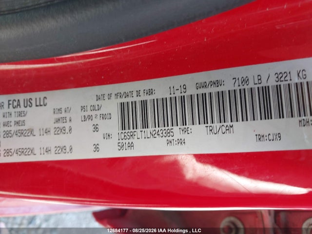 1C6SRFLT1LN243385 RAM 1500