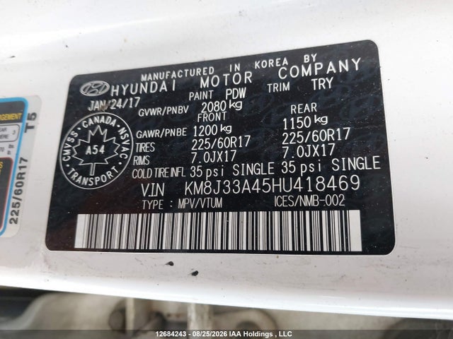 Hyundai Tucson Premium 2017 KM8J33A45HU418469 Image 18