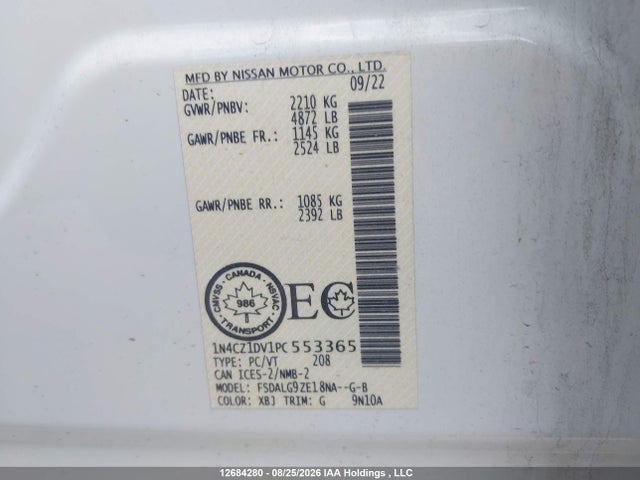 Nissan Leaf 2023 1N4CZ1DV1PC553365 Image 9
