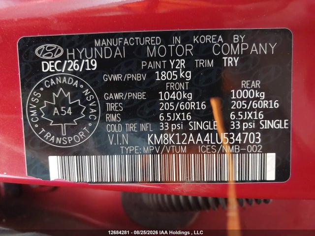 Hyundai Kona Se 2020 KM8K12AA4LU534703 Image 19