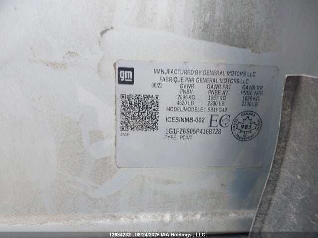 1G1FZ6S05P4168728 Chevrolet Bolt Euv Premier