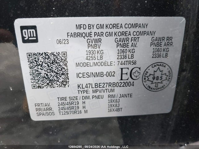 Продажа на аукционе авто 2024 Buick Envista Sport Touring Fwd, vin: KL47LBE27RB022004, номер лота: 12684285