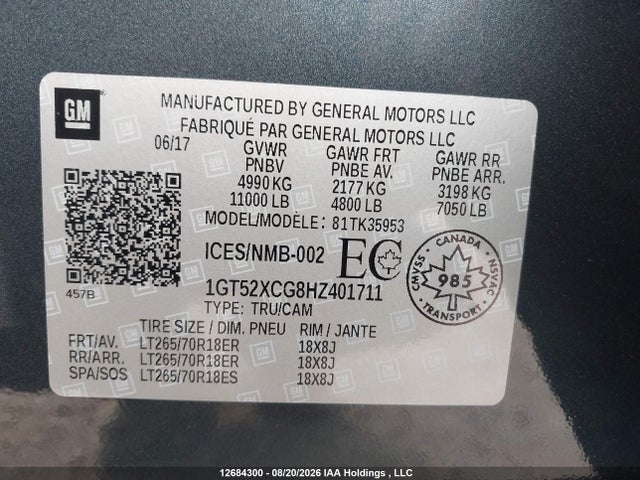 1GT52XCG8HZ401711 GMC Sierra K3500 Slt