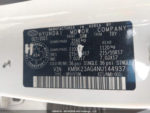 Hyundai Kona Sel 2022 KM8K23AG4NU144937 Image 19