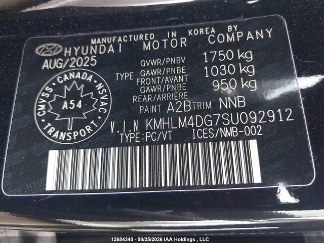 KMHLM4DG7SU092912 Hyundai Elantra Sel Sport