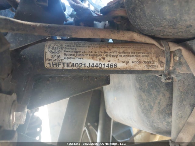 Honda Trx420 Fm 2018 1HFTE4021J4401466 Image 9