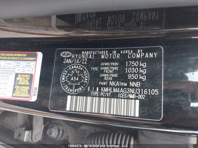 Продажа на аукционе авто 2022 Hyundai Elantra Preferred Ivt, vin: KMHLM4AG3NU316105, номер лота: 12684374