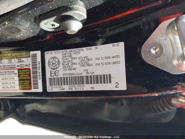 Toyota Tundra 2025 5TFPC5DB9SX114118 Image 20