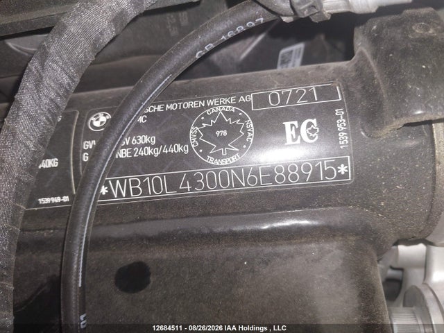 2022 Bmw R18 Transcontinental მანქანა იყიდება აუქციონზე, vin: WB10L4300N6E88915, აუქციონის ნომერი: 12684511