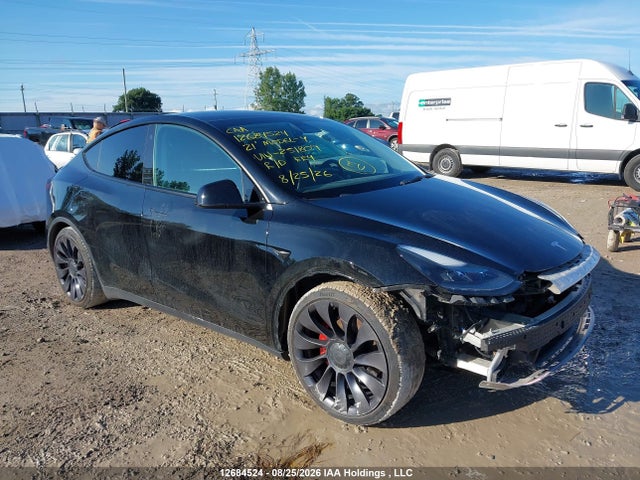 Продаж на аукціоні авто 2021 Tesla Model Y Performance, vin: 5YJYGDEF6MF251809, номер лоту: 12684524