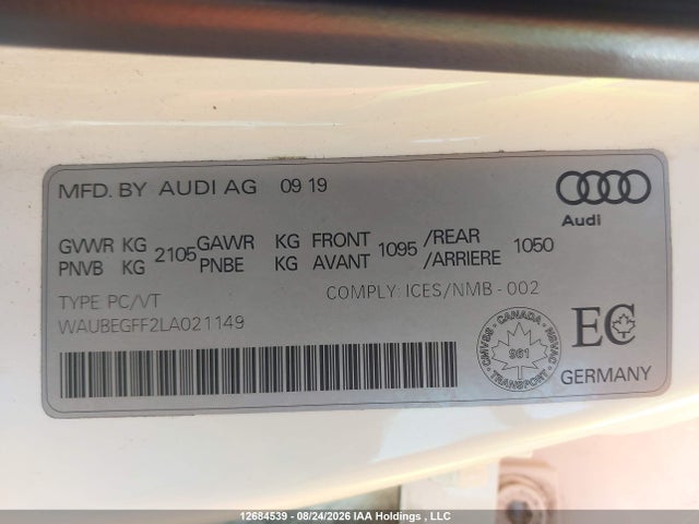 Audi A3 45 Komfort 2020 WAUBEGFF2LA021149 Image 9