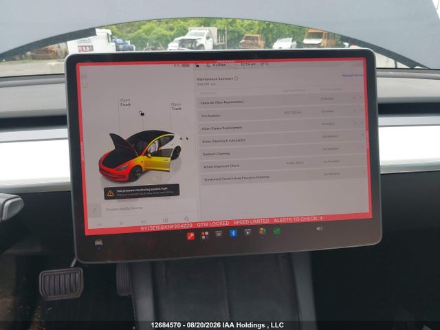 Продажа на аукционе авто 2022 Tesla Model 3, vin: 5YJ3E1EBXNF204229, номер лота: 12684570