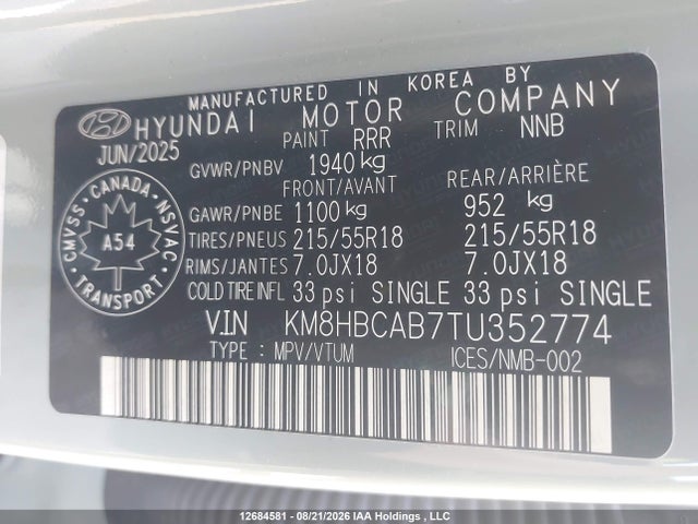 Hyundai Kona Preferred 2026 KM8HBCAB7TU352774 Image 9