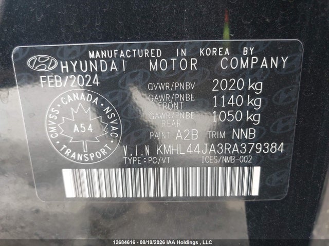 Aukcja sprzedaży 2024 Hyundai Sonata Preferred-trend, vin: KMHL44JA3RA379384, numer aukcji: 12684616