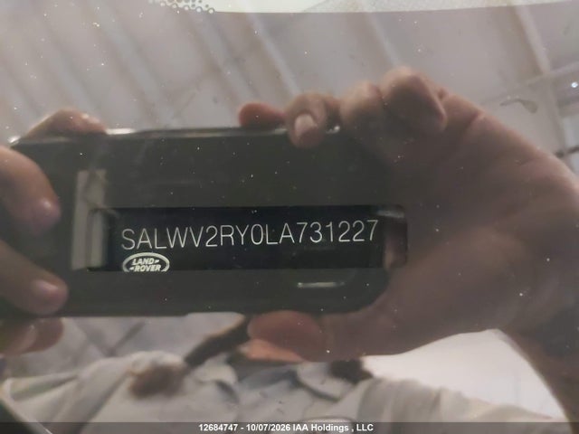 12684747 :رقم المزاد ، SALWV2RY0LA731227 vin ، 2020 Land Rover Range Rover Sport Autobiography مزاد بيع