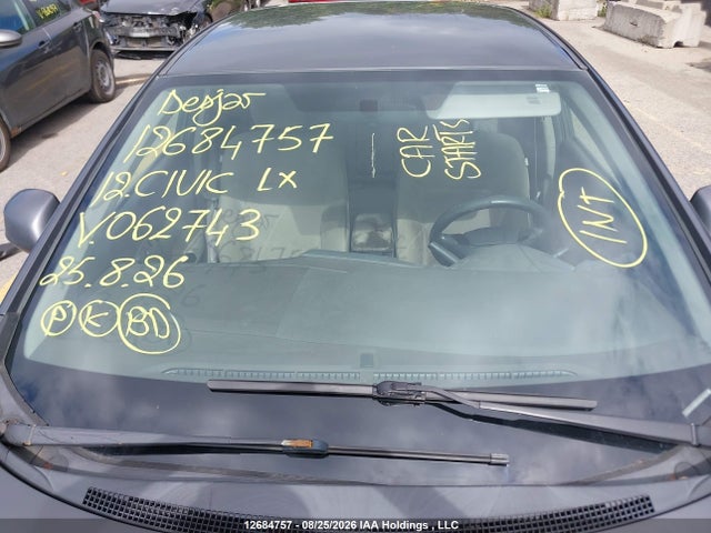 Продаж на аукціоні авто 2012 Honda Civic Lx, vin: 2HGFB2F48CH062743, номер лоту: 12684757