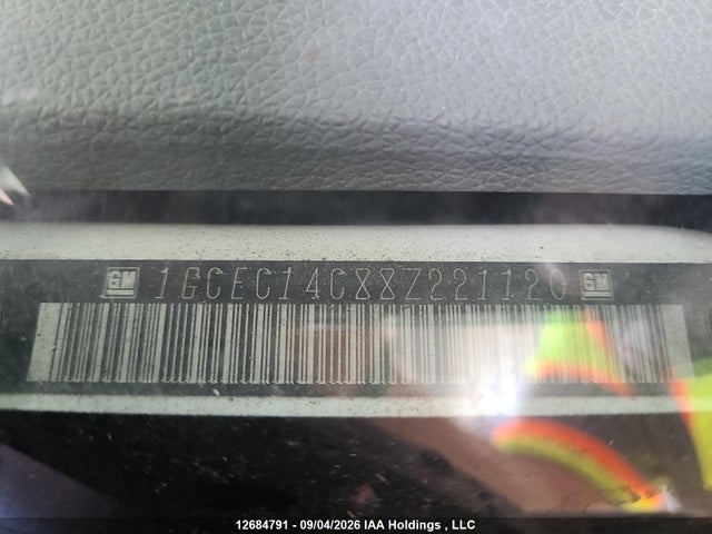 Aukcja sprzedaży 2008 Chevrolet Silverado 1500, vin: 1GCEC14C88Z221120, numer aukcji: 12684791